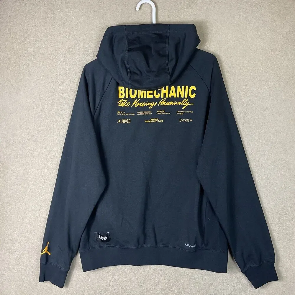 Nike Air Jordan X Breakfast Club Hoodie Mens Medium Black Sweater Pullover Adult